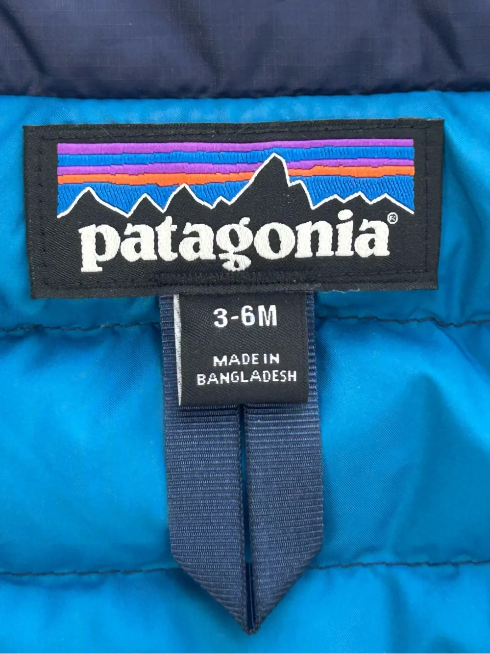 Patagonia Baby Down Sweater Vest in Classic Navy 3-6 months